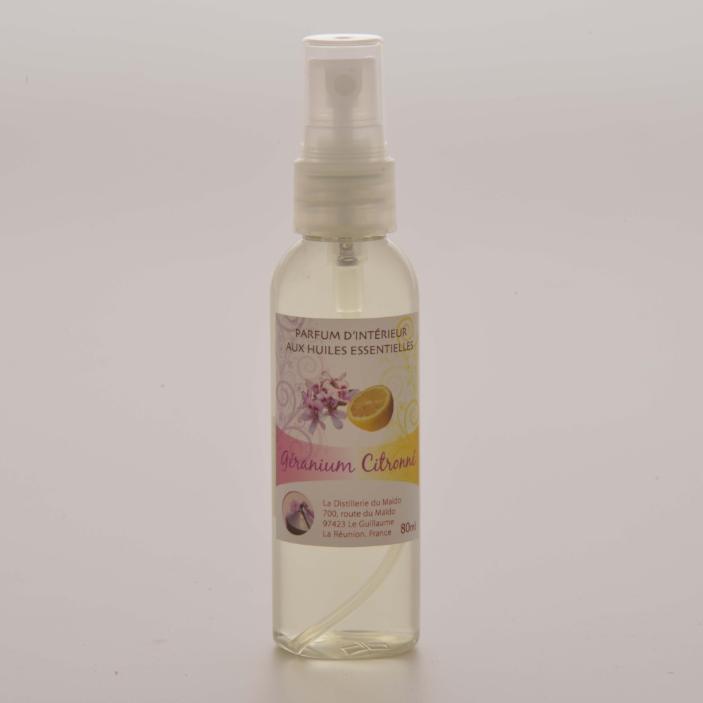 Parfum d'ambiance au Géranium-Citron 80ml
